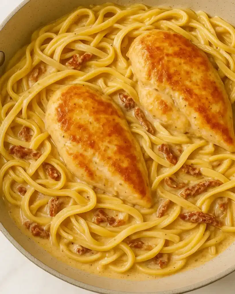Easy Marry Me Chicken Pasta Recipe 14 Mixing Pasta with Sauce