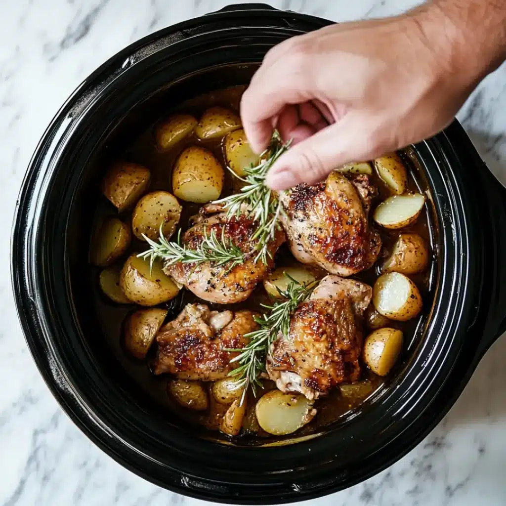 Easy Crockpot Chicken and Potatoes Recipe 12 Searing Chicken in Skillet (Optional)