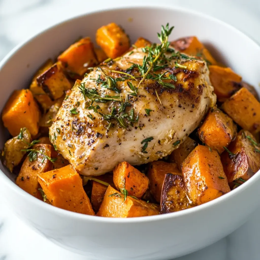 Easy Crockpot Chicken and Potatoes Recipe 16 Slow cooker chicken with sweet potatoes and carrots