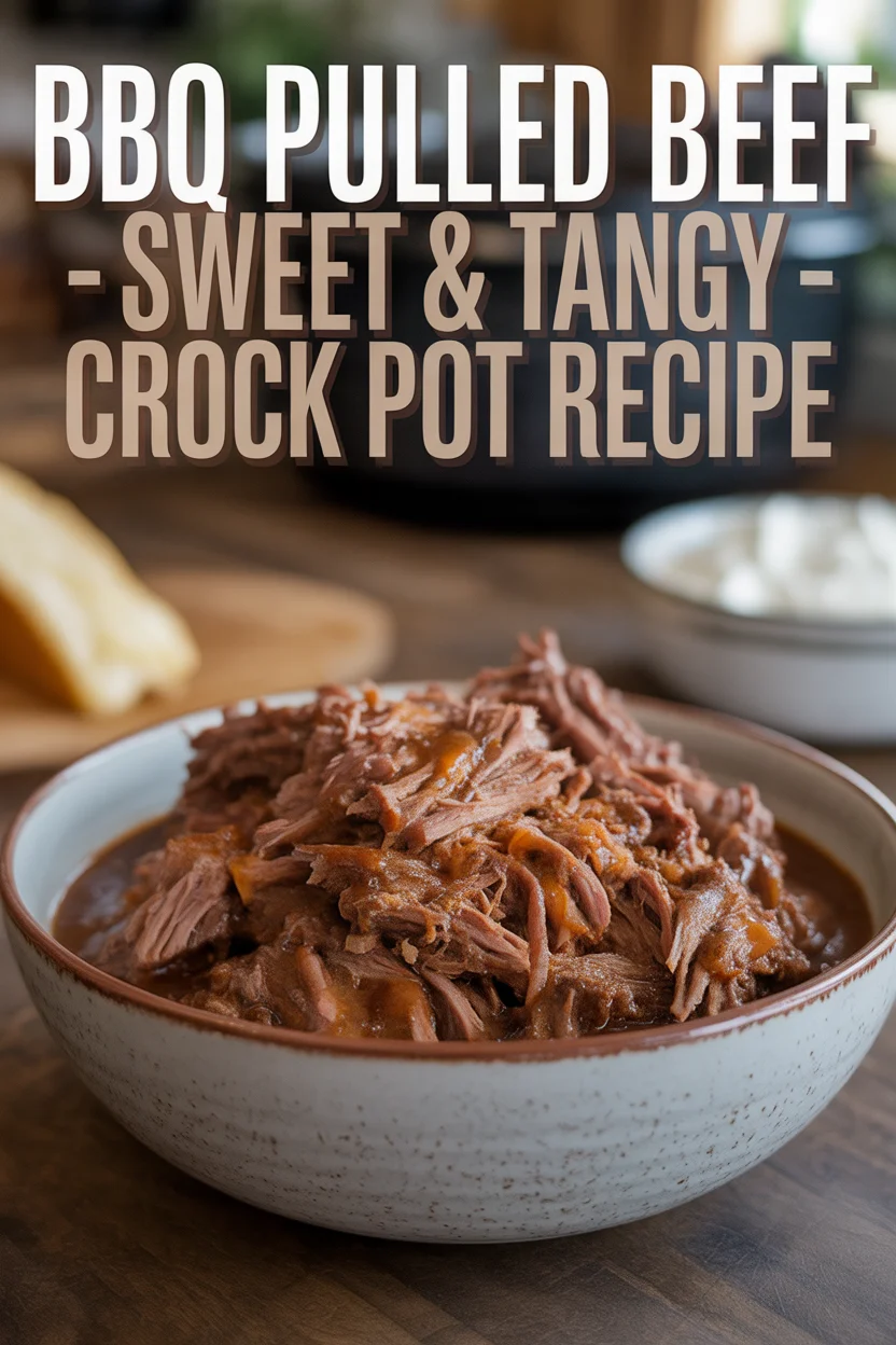 BBQ Pulled Beef – Sweet & Tangy Crock Pot Recipe