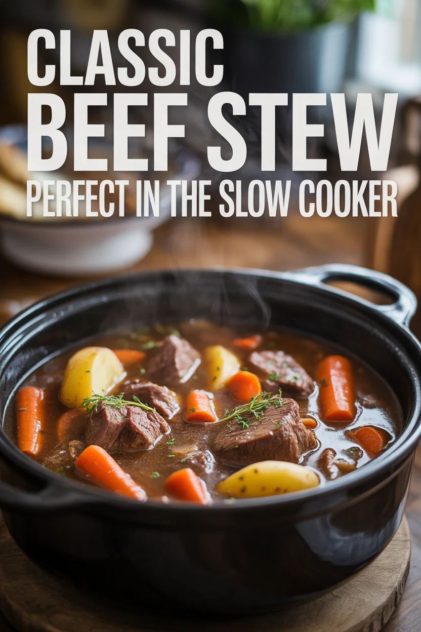 Classic Beef Stew Perfect in the Slow Cooker