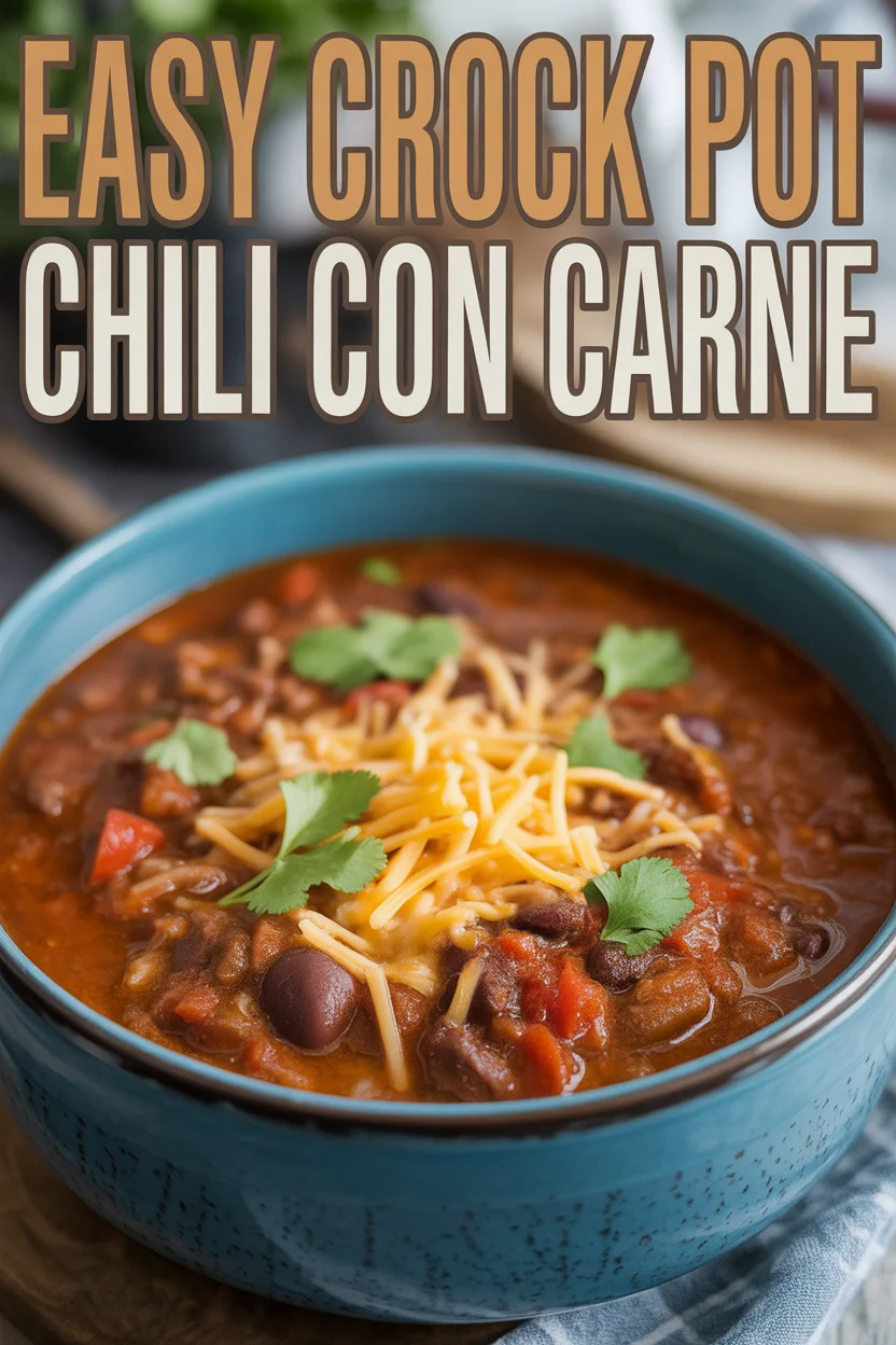 Easy Crock Pot Chili Con Carne 32 Easy Crock Pot Chili Con Carne