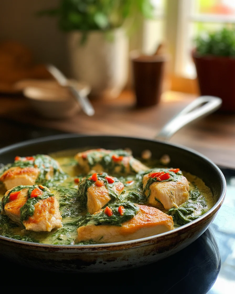 Spinach Artichoke Chicken – Healthy Crock Pot Recipe