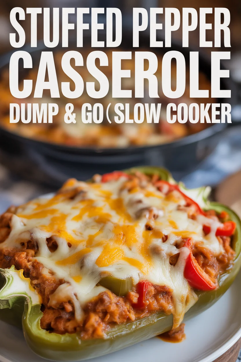 Stuffed Pepper Casserole – Dump & Go Slow Cooker 26 stuffed pepper casserole