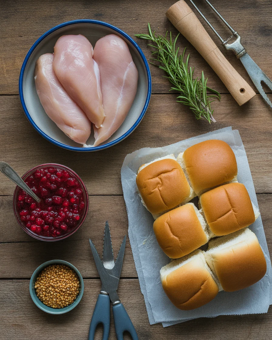 Chicken Cranberry Sliders for Holiday Parties
