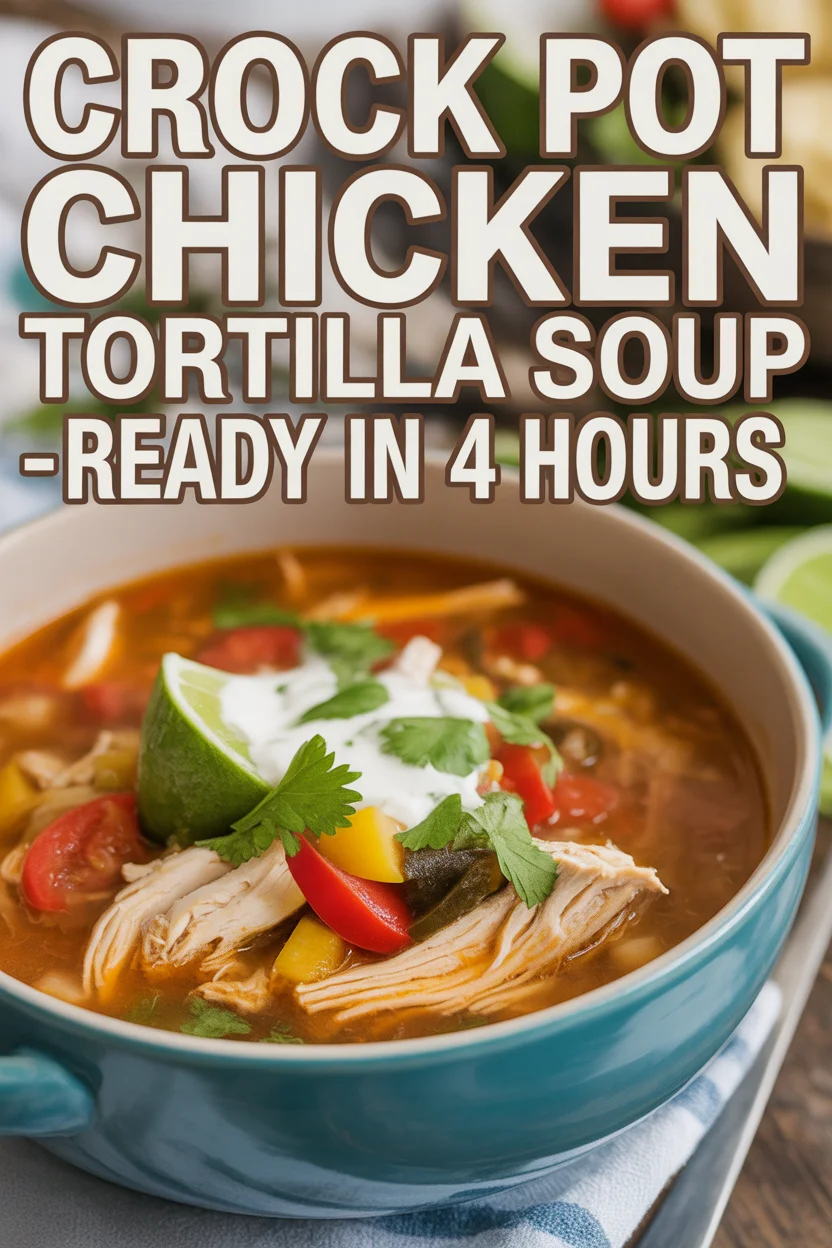 Crock Pot Chicken Tortilla Soup – Ready in 4 Hours 32 Crock Pot Chicken Tortilla Soup – Ready in 4 Hours
