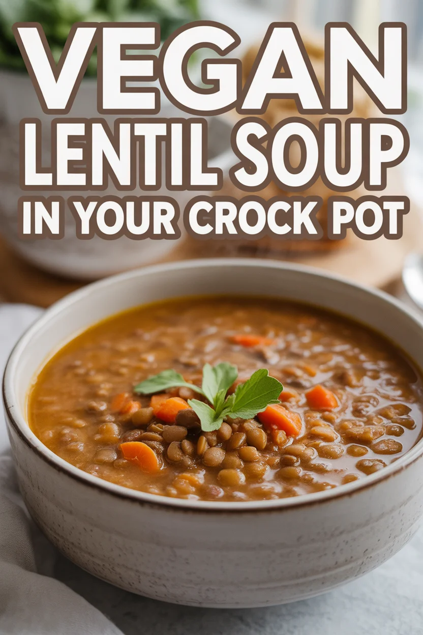 Vegan Lentil Soup in Your Crock Pot 30 vegan lentil soup
