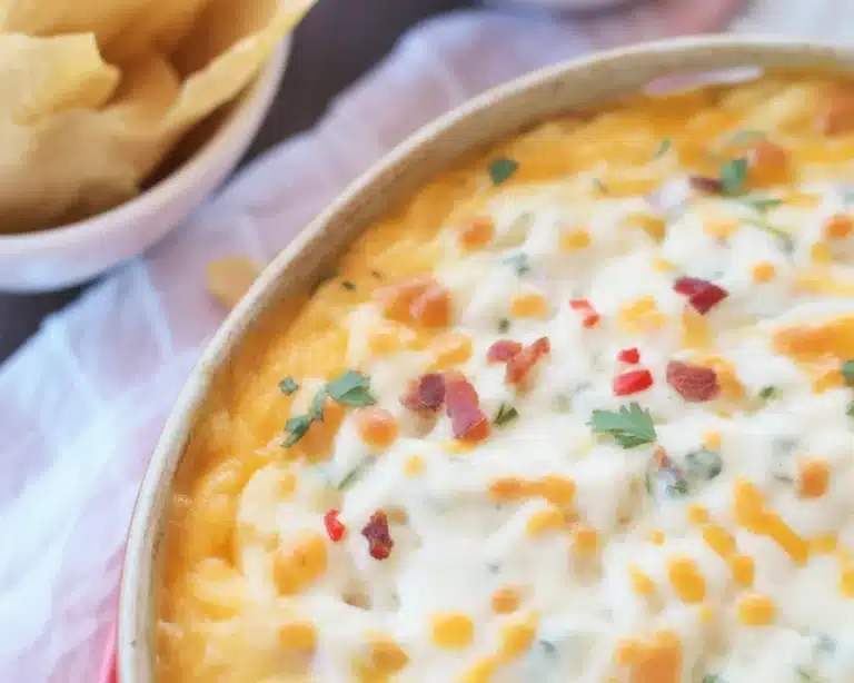 Delicious warm and cheesy bacon dip served with crisp crostini.