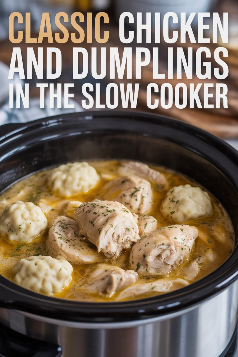 Classic Chicken and Dumplings in the Slow Cooker 30 Classic Chicken and Dumplings in the Slow Cooker