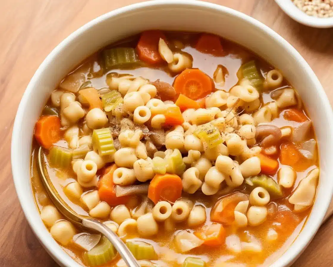 Easy dump & go veggie stew with mixed vegetables and savory broth