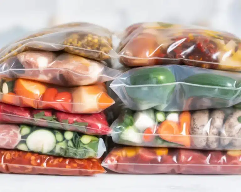 Bowl of delicious freezer to crock pot meal for quick weeknight dinner.