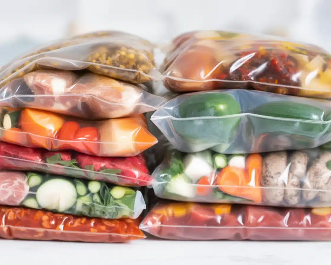 Bowl of delicious freezer to crock pot meal for quick weeknight dinner.