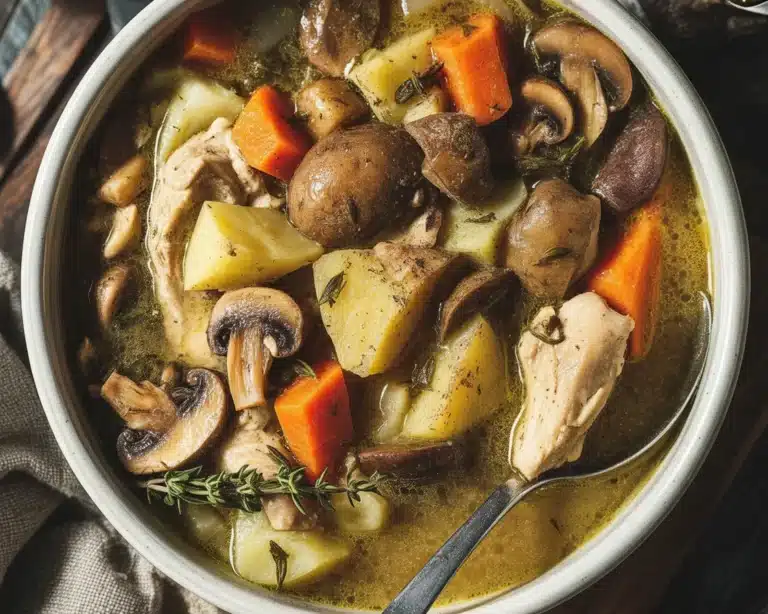 Low carb chicken stew with vegetables in a bowl, perfect for healthy diets.
