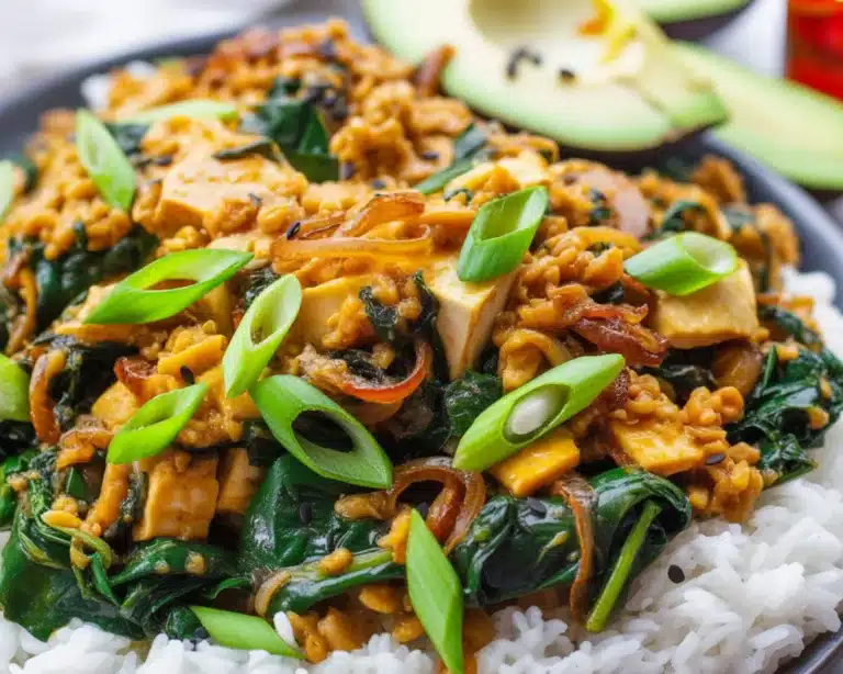 Delicious shredded veggie curry with coconut milk and fresh vegetables served in a bowl.