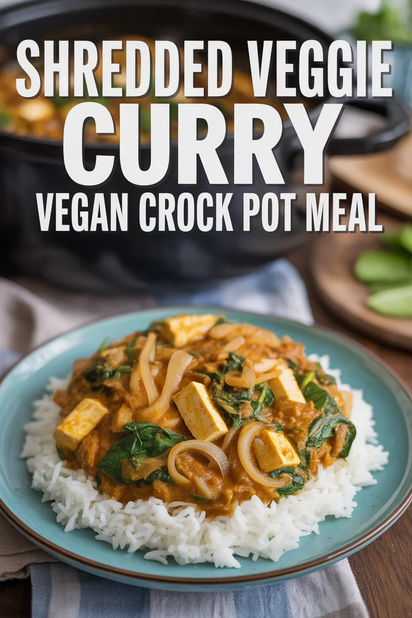 Shredded Veggie Curry – Vegan Crock Pot Meal 30 Shredded Veggie Curry – Vegan Crock Pot Meal