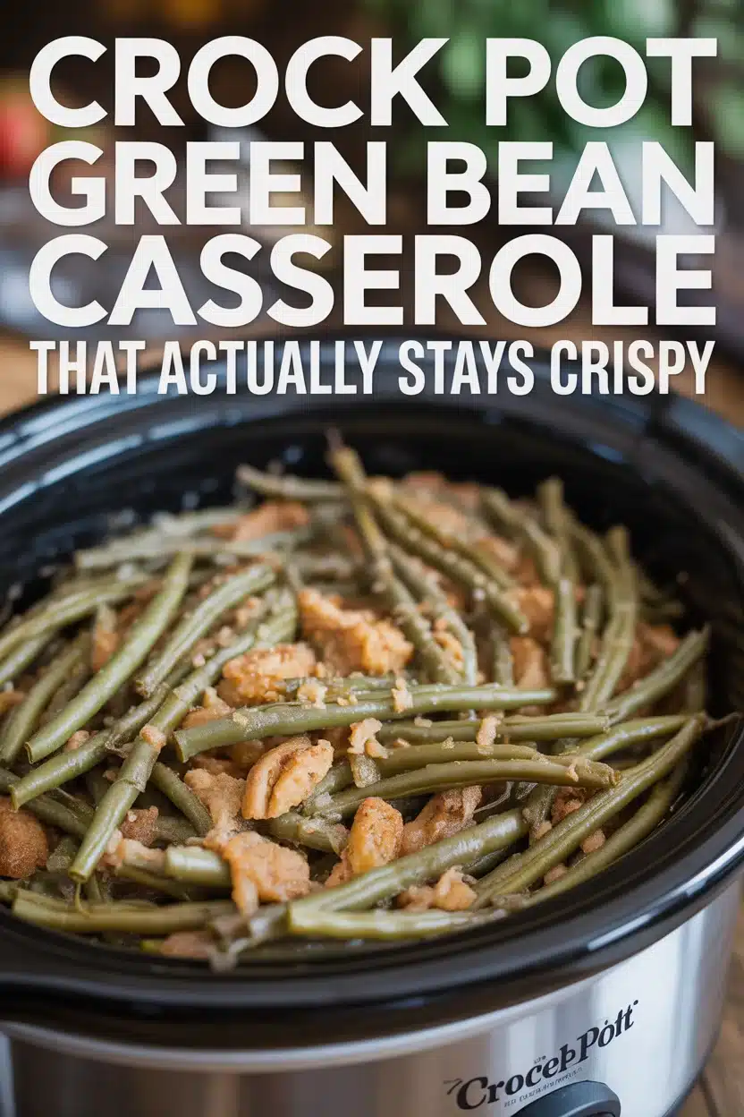 Crock Pot Green Bean Casserole That Actually Stays Crispy