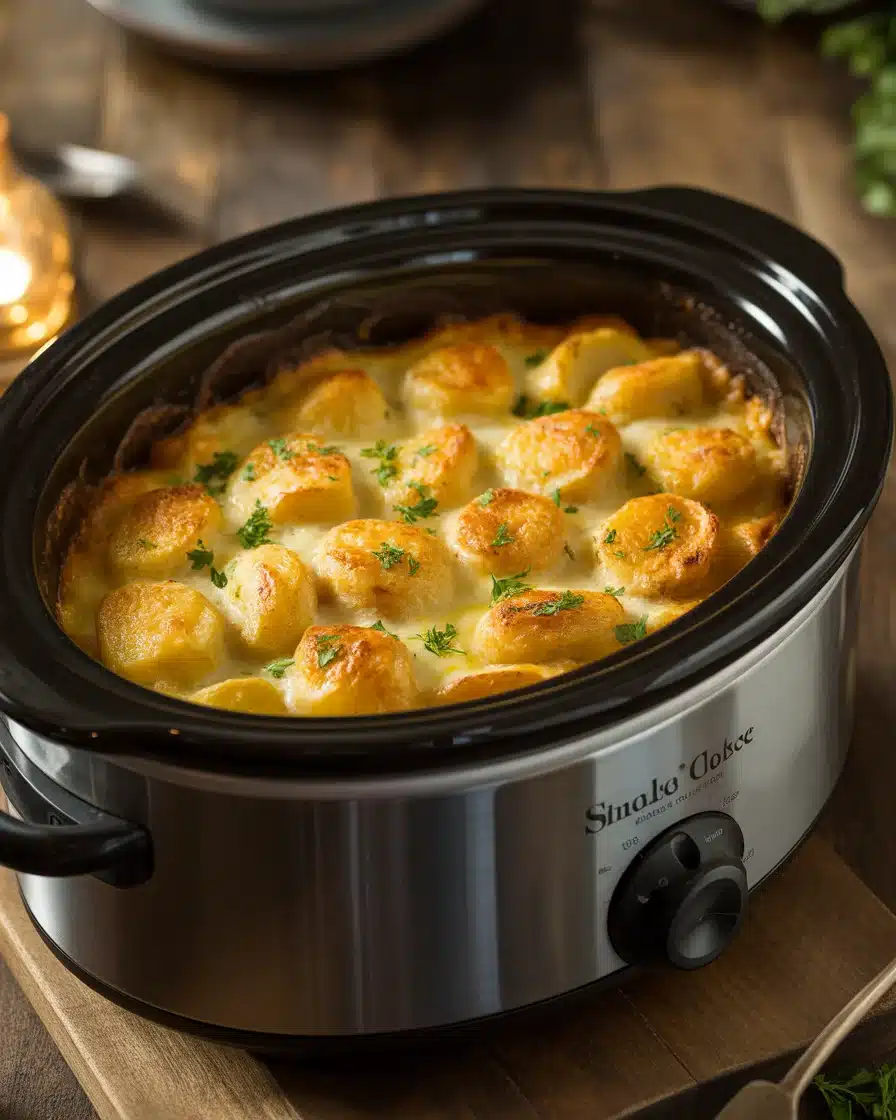 cheesy scalloped potatoes crock pot