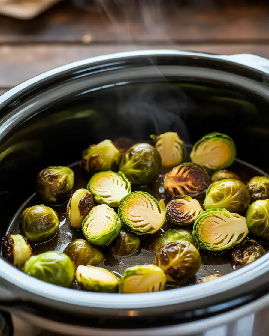 maple brussels sprouts slow cooker