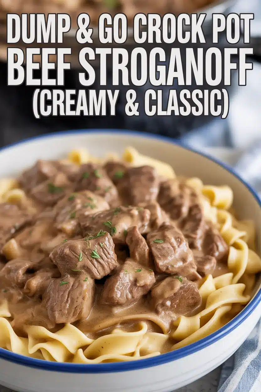Dump & Go Crock Pot Beef Stroganoff (Creamy & Classic)