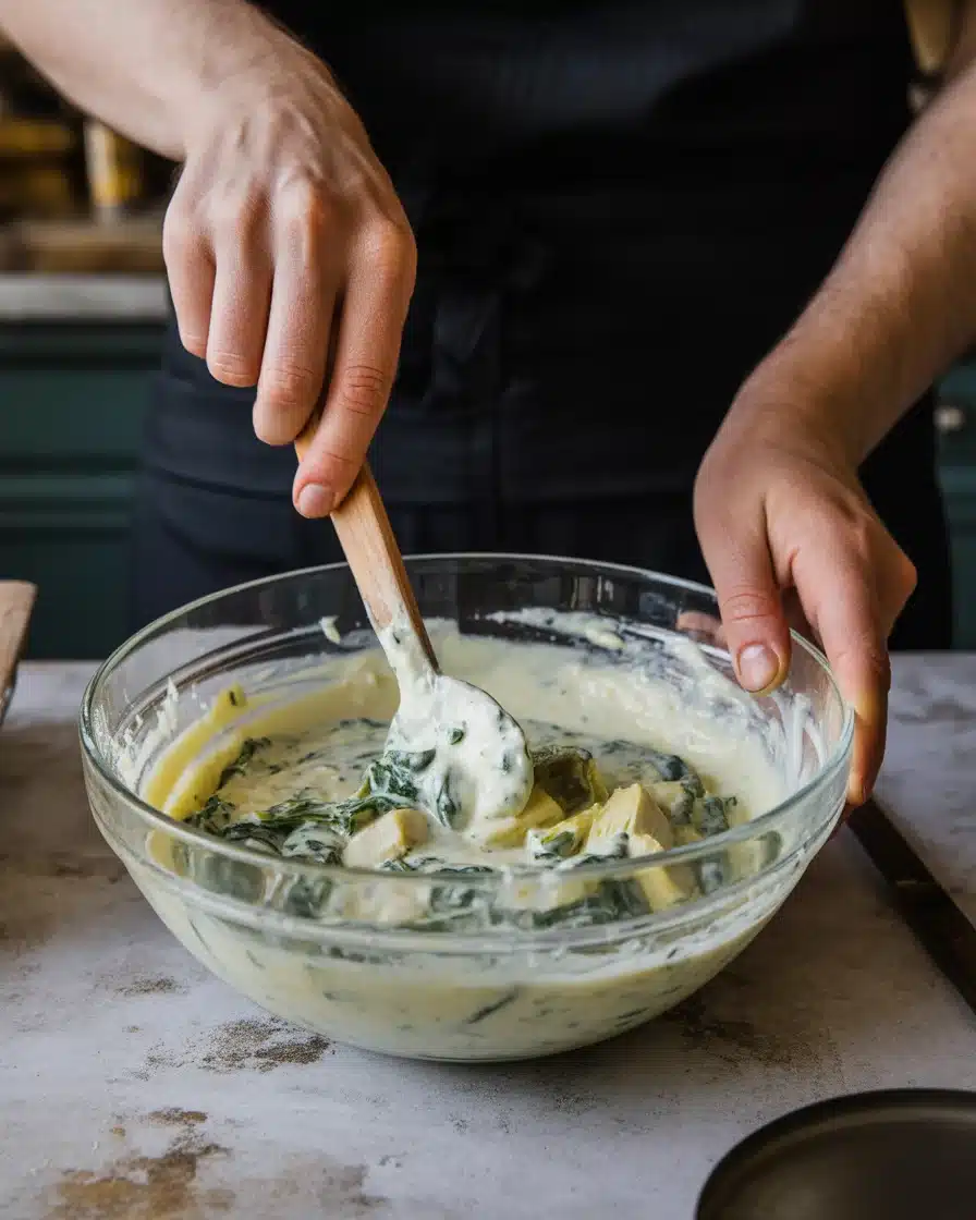 spinach artichoke mac and cheese