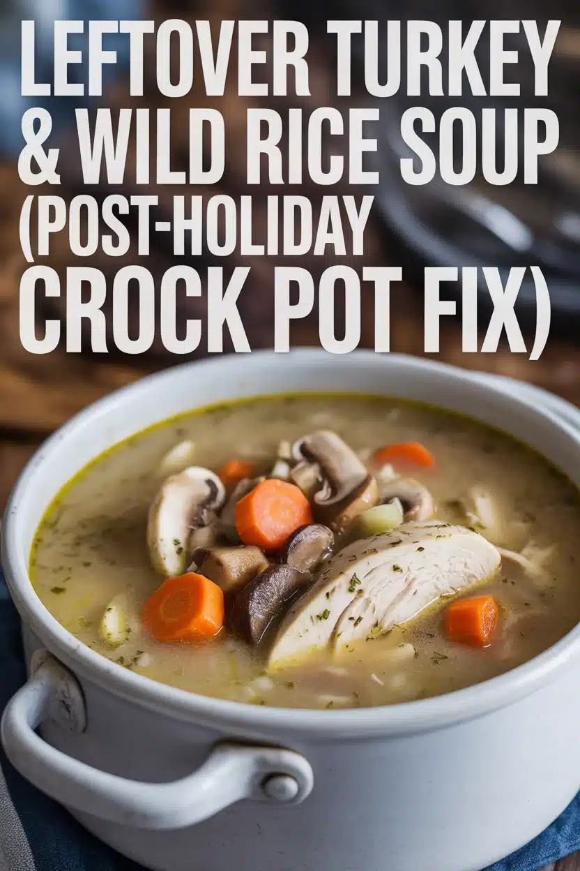 Leftover Turkey & Wild Rice Soup (Post-Holiday Crock Pot Fix)