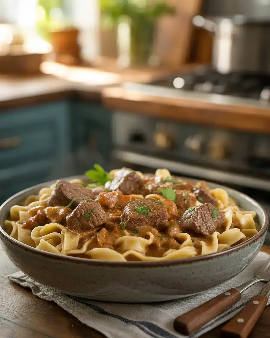 beef stroganoff crock pot