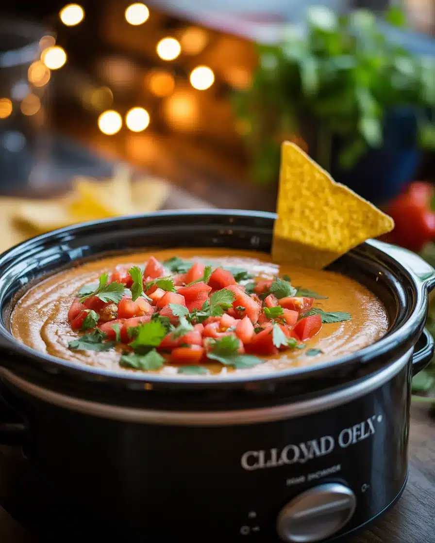 Cheesy Queso Dip with Chorizo (Set & Forget Party Hit)