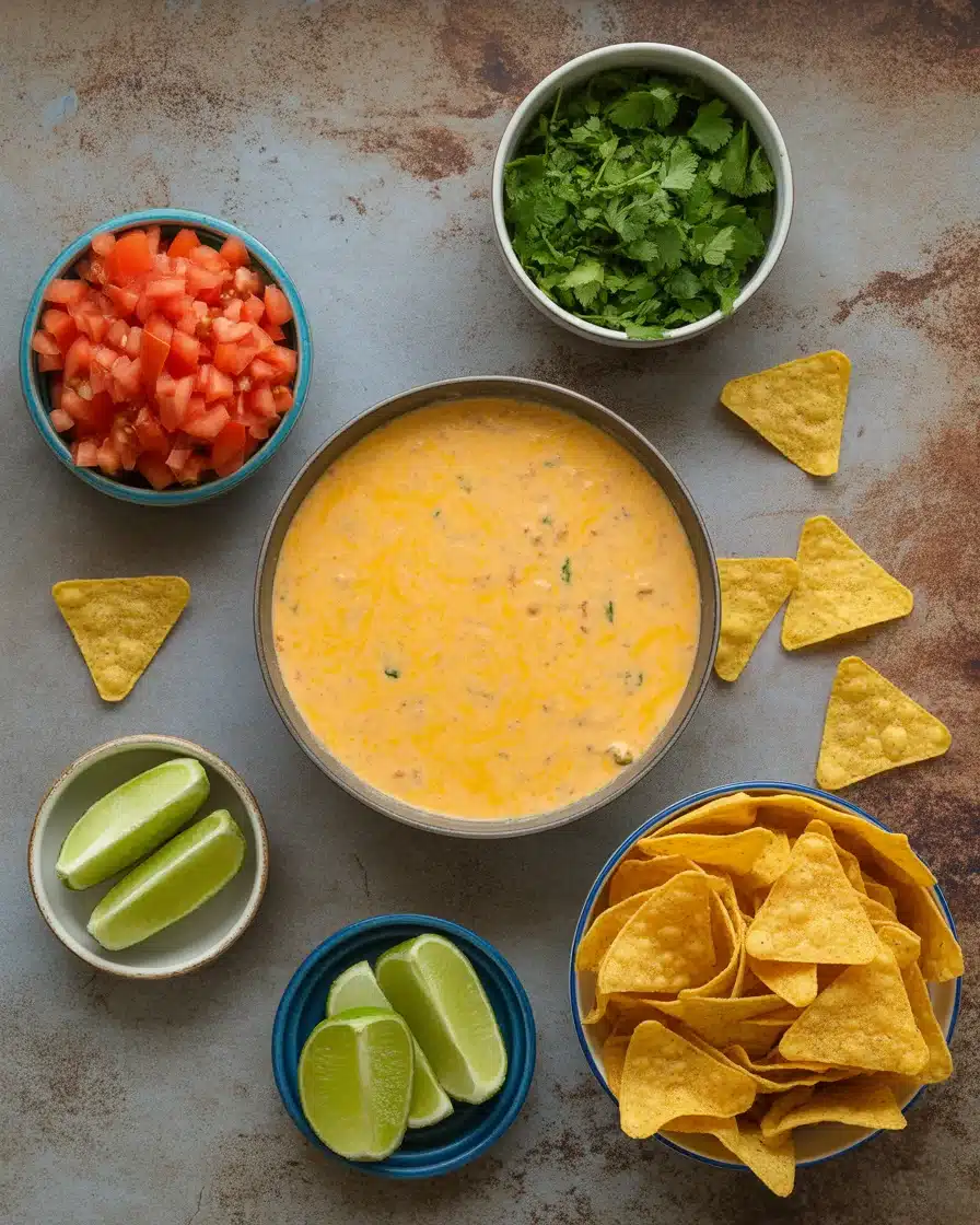 Cheesy Queso Dip with Chorizo (Set & Forget Party Hit)
