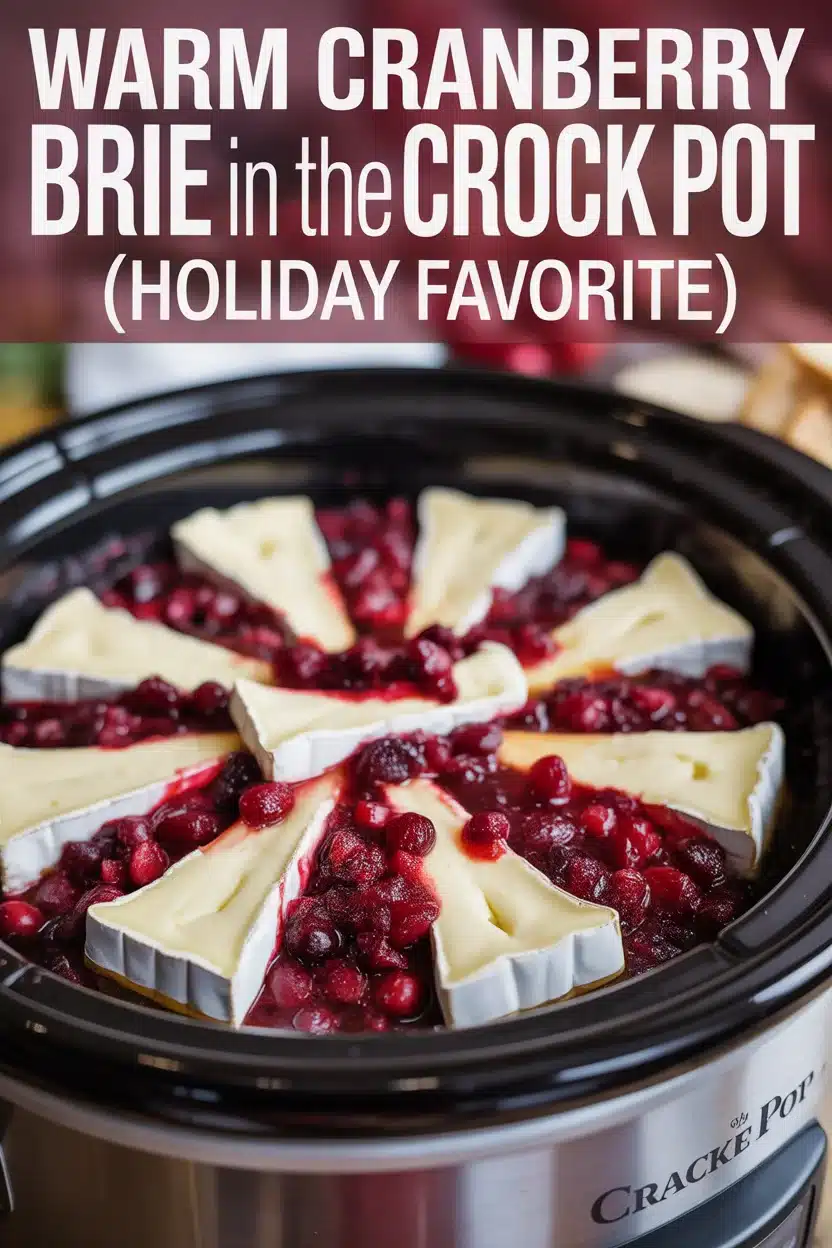 Warm Cranberry Brie Dip in the Crock Pot (Holiday Favorite)