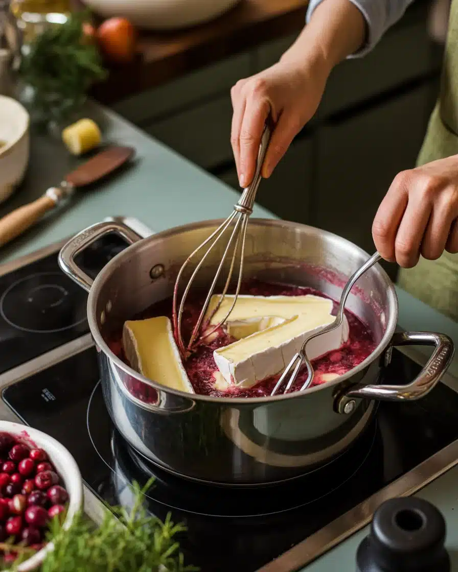 Warm Cranberry Brie Dip in the Crock Pot (Holiday Favorite)
