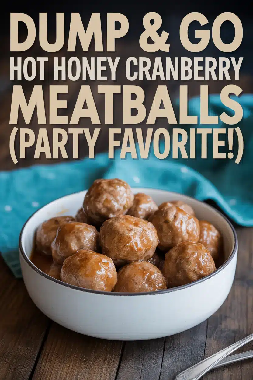 Dump & Go Hot Honey Cranberry Meatballs (Party Favorite!)