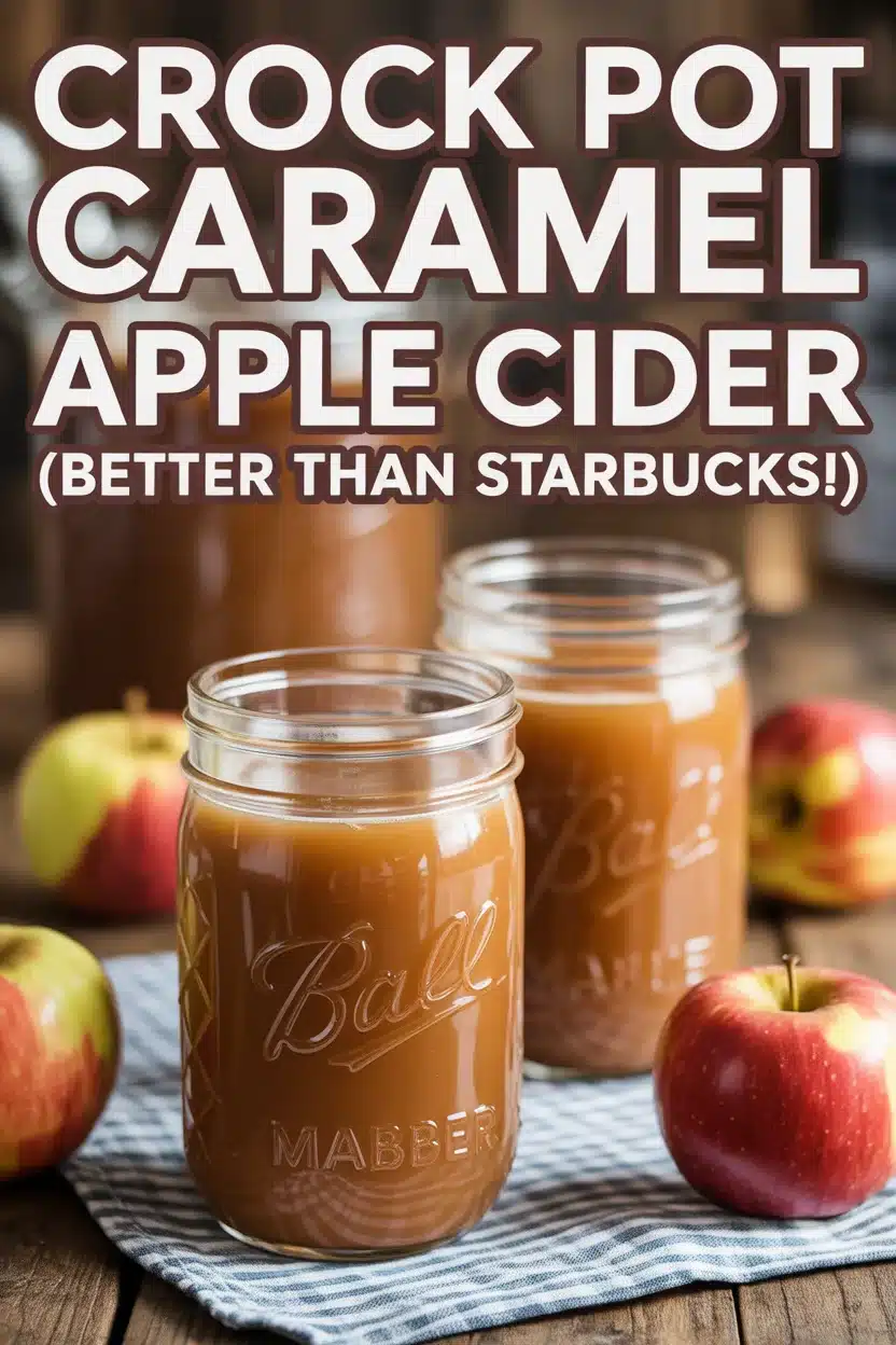 Crock Pot Caramel Apple Cider (Better Than Starbucks!)