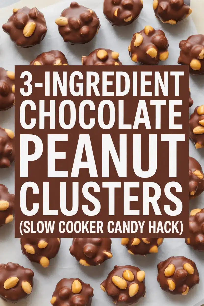 3-Ingredient Chocolate Peanut Clusters (Slow Cooker Candy Hack)