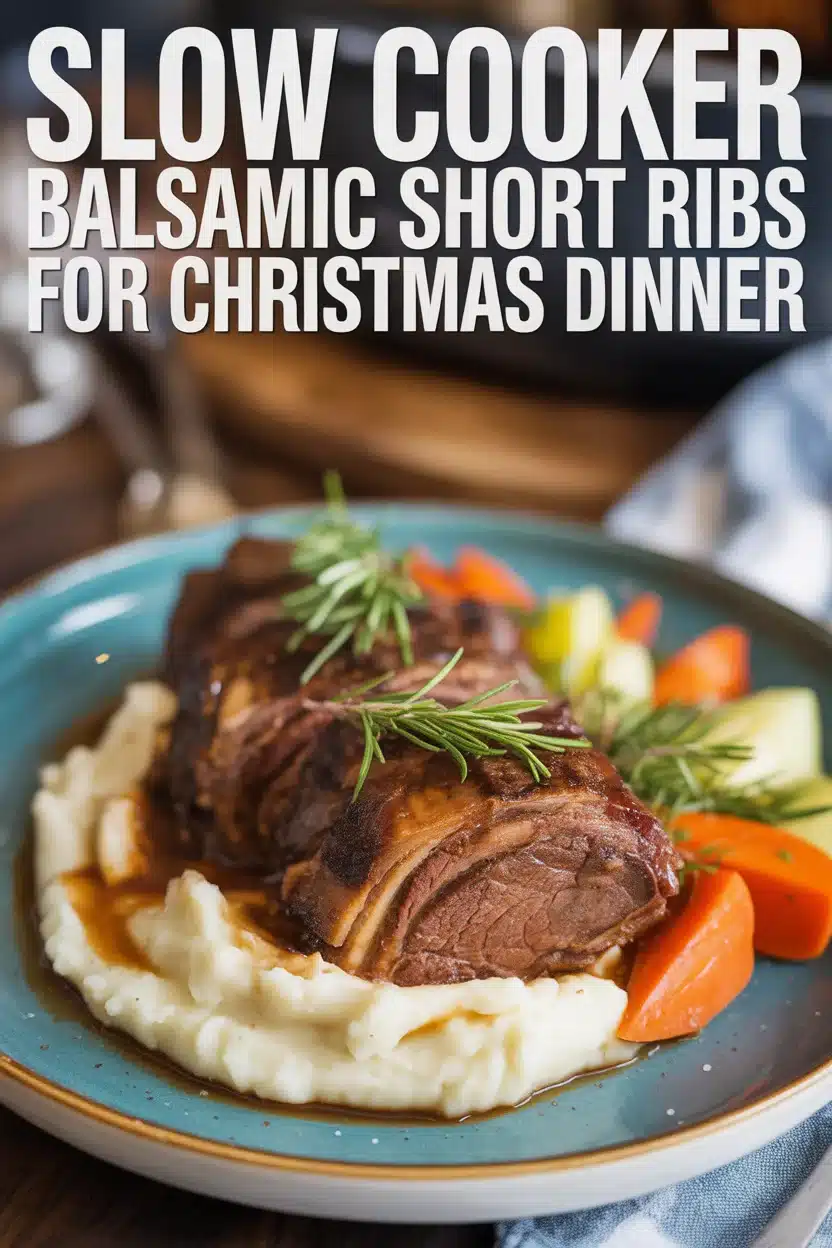 Slow Cooker Balsamic Short Ribs for Christmas Dinner