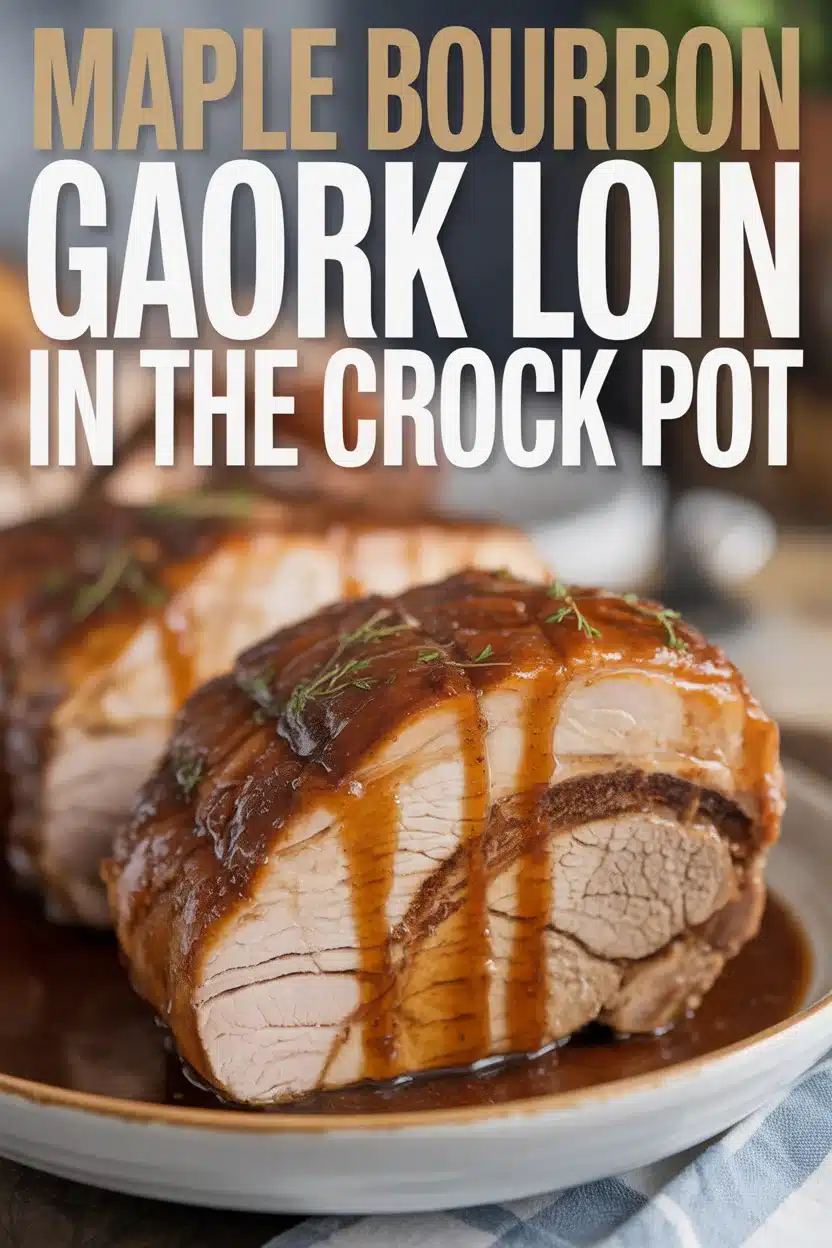 Maple Bourbon Glazed Pork Loin in the Crock Pot