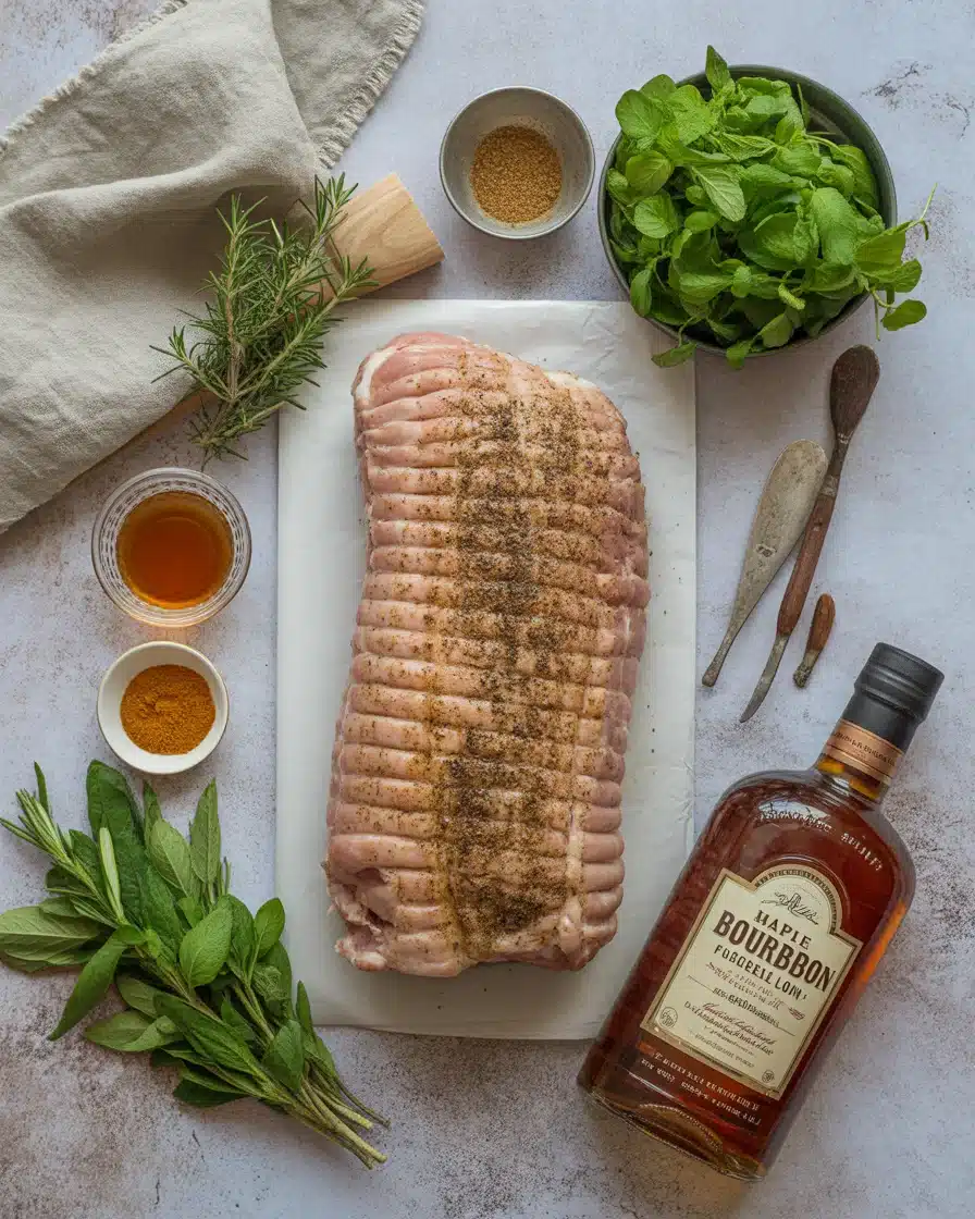 Maple Bourbon Glazed Pork Loin in the Crock Pot