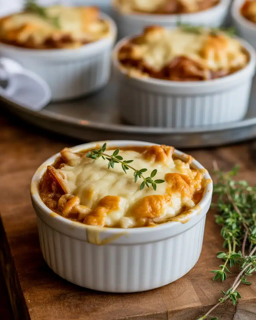 Crockpot French Onion Soup with Melted Swiss