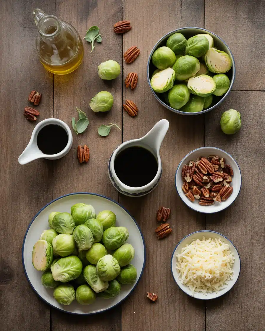 Balsamic Brussels Sprouts with Pecans in the Slow Cooker