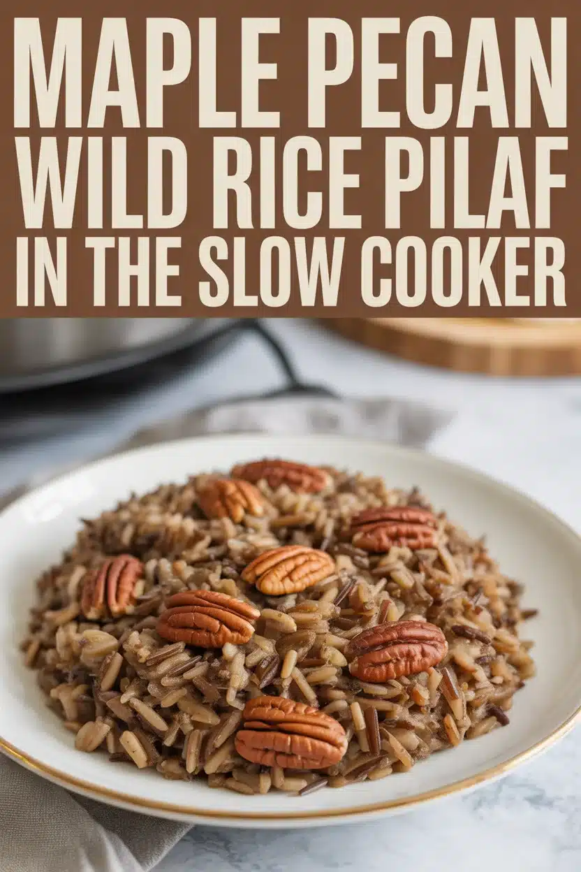 Maple Pecan Wild Rice Pilaf in the Slow Cooker
