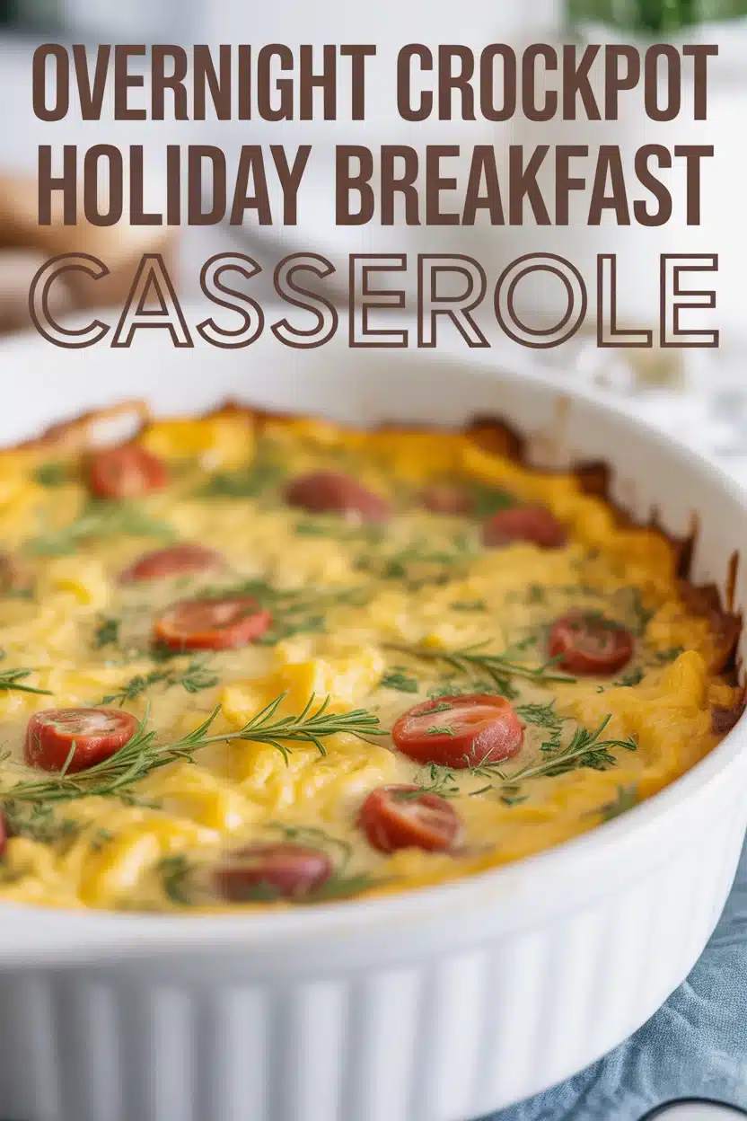 Overnight Crockpot Holiday Breakfast Casserole