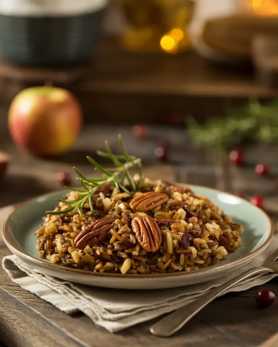 maple pecan wild rice pilaf