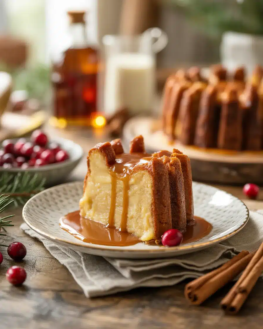 Eggnog Bread Pudding (Holiday Crock Pot Dessert)