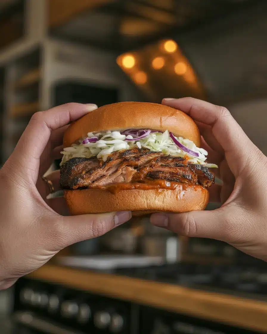 Crockpot Cranberry BBQ Chicken Sliders