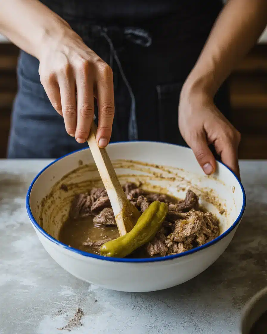 Pepperoncini Mississippi Pot Roast (Crockpot Dump Dinner)