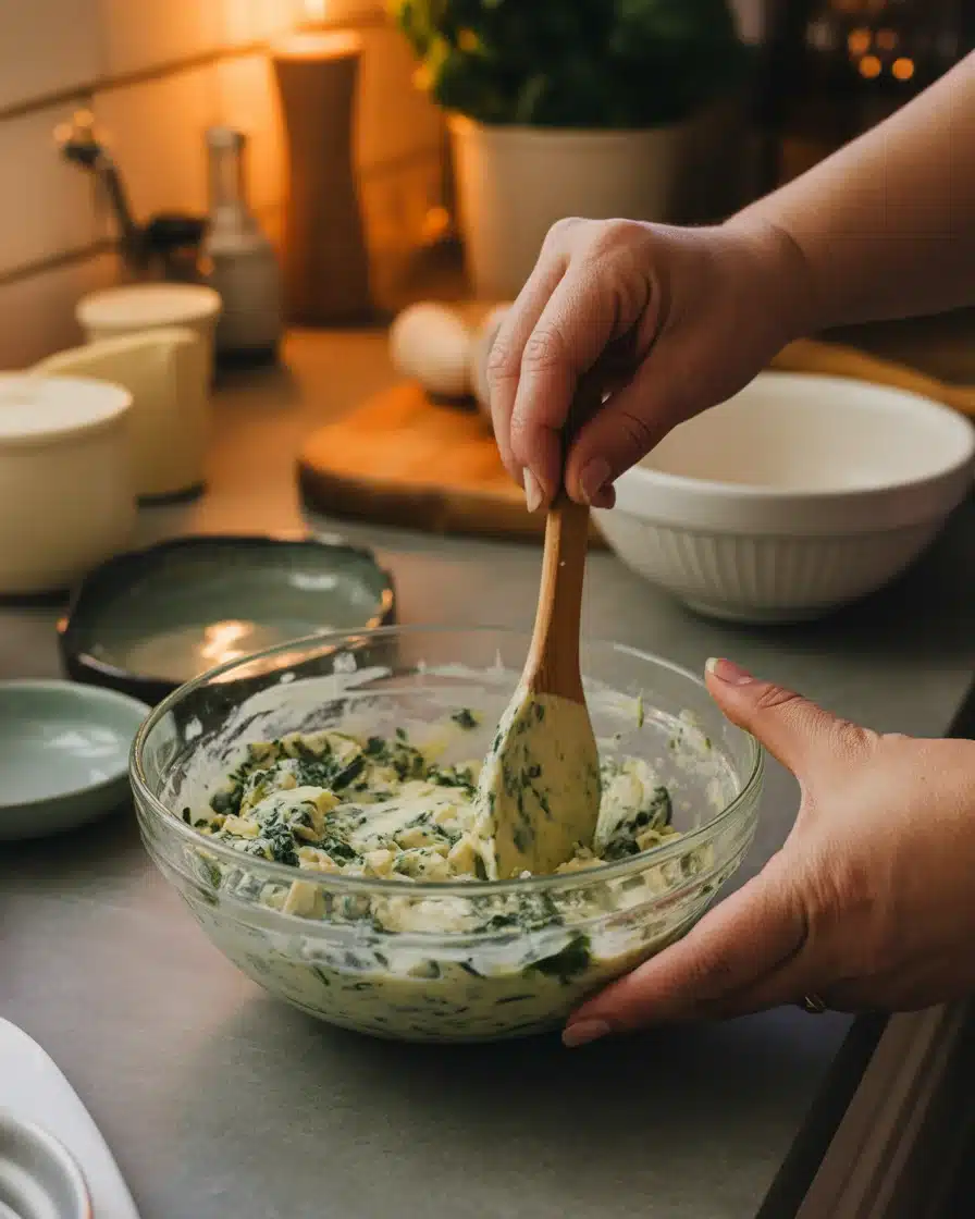 Holiday Spinach & Artichoke Dip in the Slow Cooker
