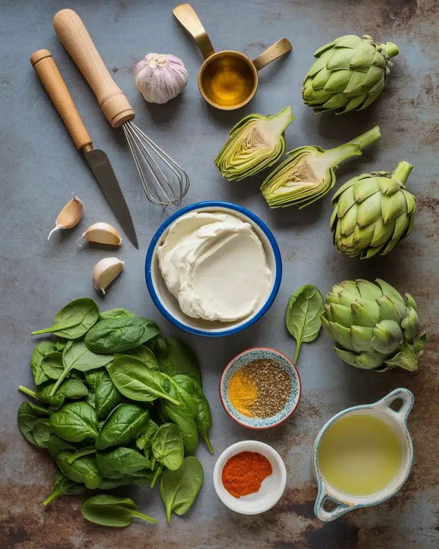 Holiday Spinach & Artichoke Dip in the Slow Cooker