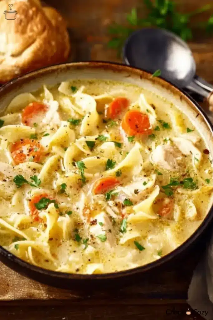 Creamy chicken noodle soup at home 2508 image 002