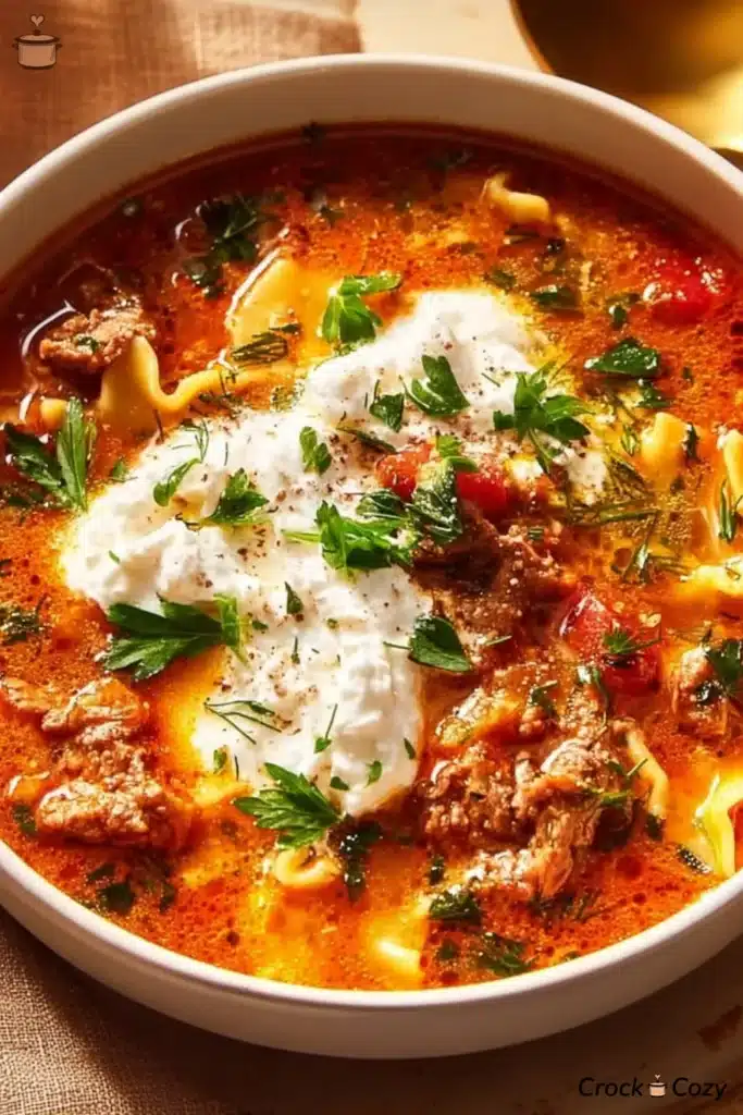 Lasagna soup bow tie pasta hearty 2768 image 001