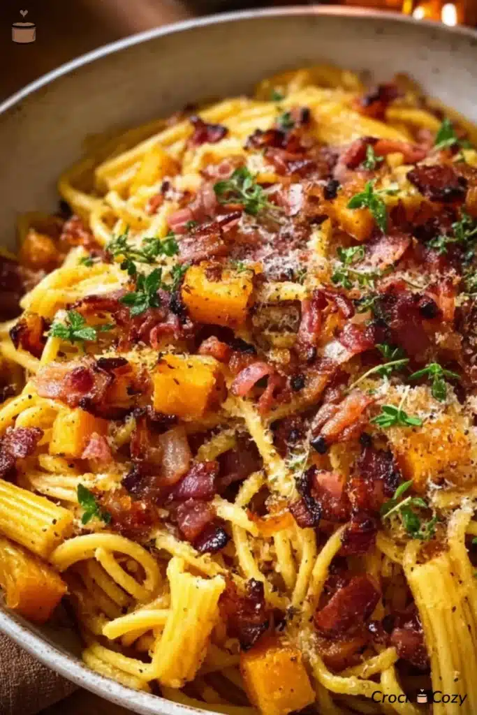 Pumpkin bacon onion pasta autumn 2503 image 002