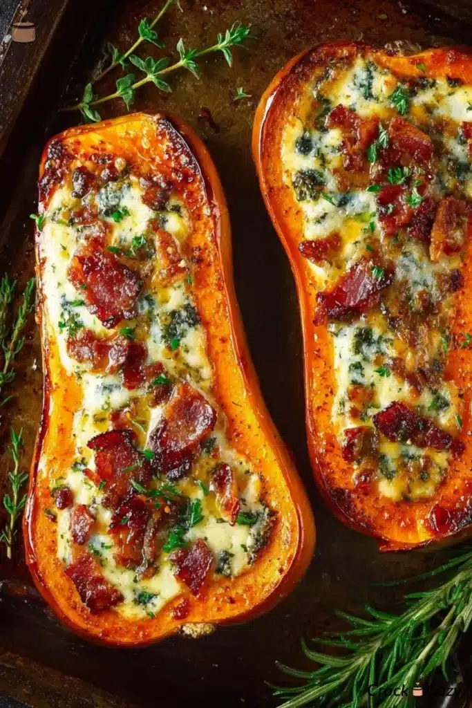 Stuffed butternut squash spinach bacon 2492 image 001
